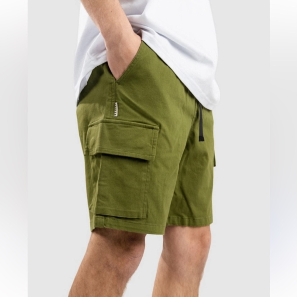 TAIKAN Men's Cargo Cotton Stretch Khaki/Green Shorts Outdoor  Hiking Camping 🏕️